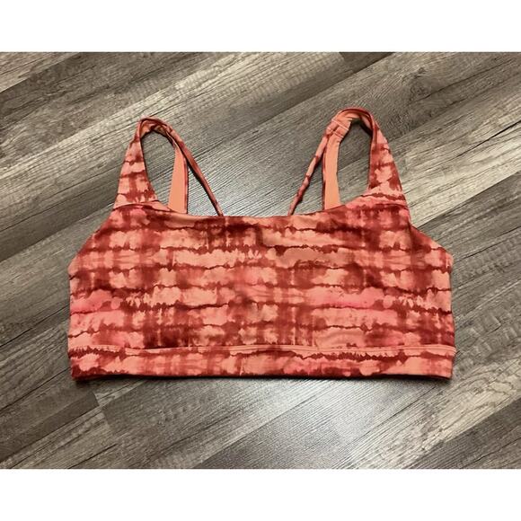 NWOT Athleta Exhale Printed Bra Tahiti Coral NWOT $54 Sz.3X Powervita Soft - Picture 4 of 5